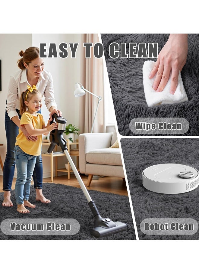 Optico Fluffy Rugs for Bedroom Plush Rug for Living Room Bedroom Area Rug Shag Rug for Kids Room Furry Carpet Modern Living Room Rug Soft Shaggy Boys Rug Fuzzy Throw Rugs for Home Decor Aesthetic, Dorm Nursery - Image 2